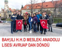 Bahl Hac Hidayet Doruer Mesleki ve Anadolu Lisesi rencileri Avrupa'dan dnd